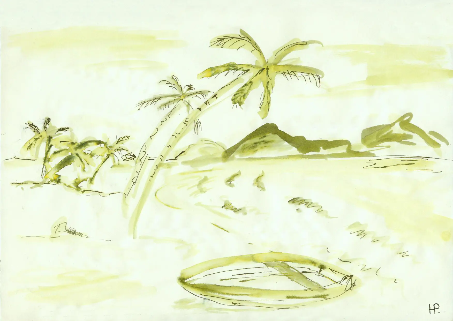 ink drawings - landscapes